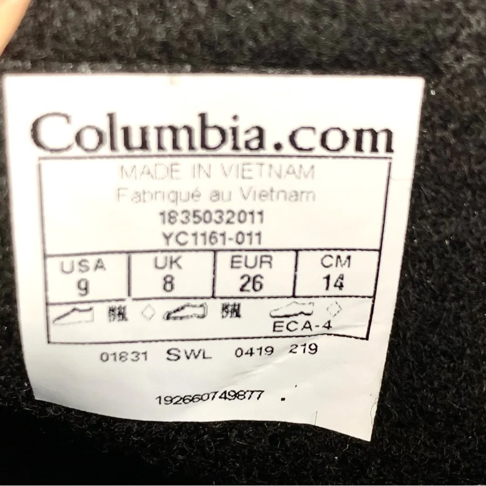 Columbia Kids Winter Waterproof Boots Size 9
